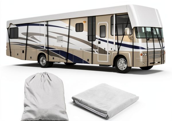HFKJway 210D Oxford Gray Camper Cover 5m‑13m Universal RV Trailer-0