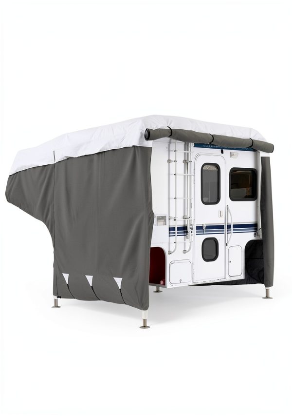Classic Accessories OverDrive PolyPro Camper Cover Grey White 10-12ft-1