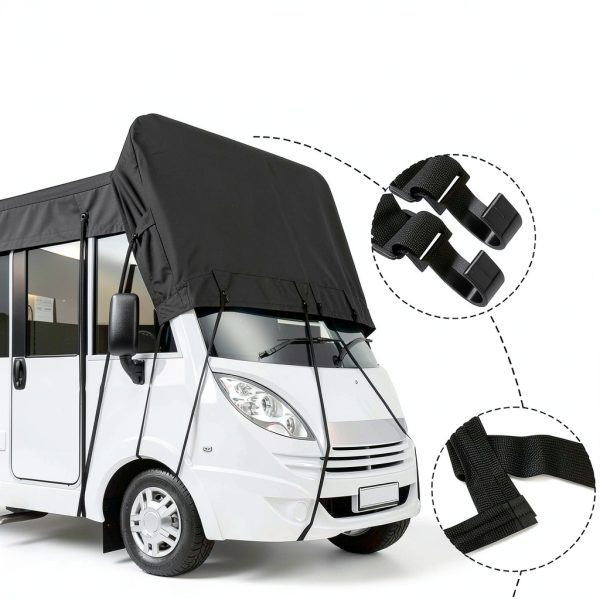 HFKJway 210D Oxford Gray Camper Cover 5m‑13m Universal RV Trailer-4