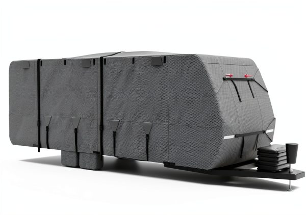 DenForste Grey Non-Woven RV & Trailer Cover Fits 27-30 ft-3