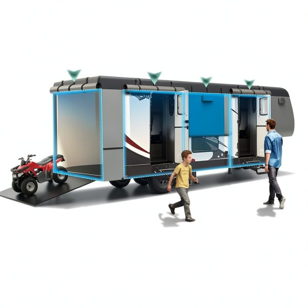 RVMasking 5th Wheel Cover Dark Gray 7‑Layer Waterproof 23‑40 ft-5