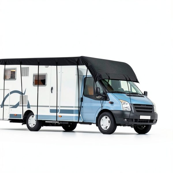 HFKJway 210D Oxford Gray Camper Cover 5m‑13m Universal RV Trailer-6