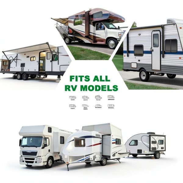 HFKJway 210D Oxford Gray Camper Cover 5m‑13m Universal RV Trailer-5