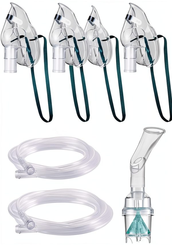 Nebulizer Mask Kit by FunkyTop 4 Adult Masks Tubes & Canisters-0